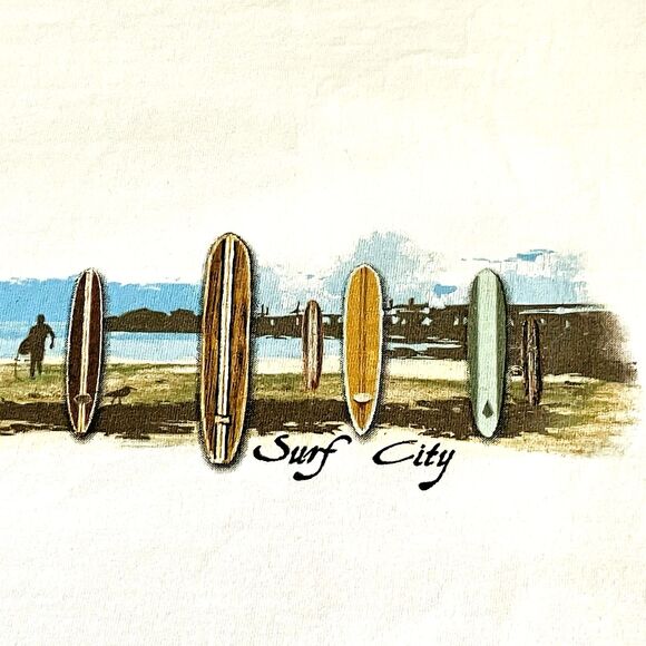 No Bad Days Vintage T Shirt Surf City Beach Board Graphic Cotton XL Mens 90s Y2K - Picture 4 of 12